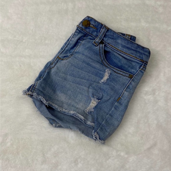 Joe's Kids 'The Markie' Destructed Denim Shorts - Picture 3 of 6